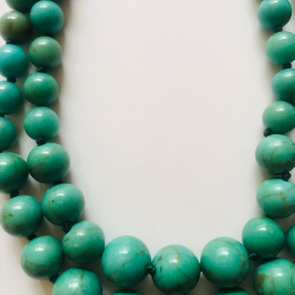 Real turquoise beads adjustable length